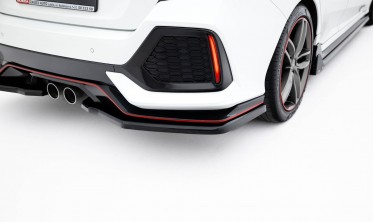 Тюнинг накладки (элероны) заднего бампера Honda Civic Sport Mk10 рестайл вар. 2 фото