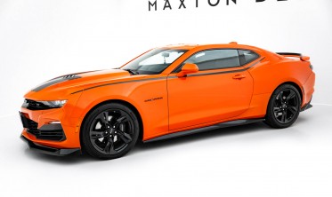 Нижние накладки (листвы) на боковые пороги Chevrolet Camaro SS Mk6 рестайл вар. 1 фото
