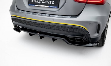 Тюнинговый диффузор (накладка) на задний бампер Mercedes-Benz GLA 45 AMG X156 вар. 2 фото