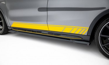 Тюнінгові накладки (лістви) на бокові пороги Mercedes-Benz GLA 45 AMG X156 вар. 2 фото