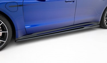 Тюнинговые накладки (листвы) под боковые пороги Porsche Taycan Mk1 фото