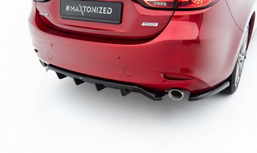 Боковые тюнинг накладки заднего бампера Mazda 6 Mk3 рестайл 2017-2023 вар. 2 фото