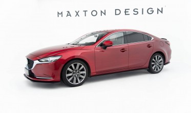 Нижні тюнінг накладки (лістви) на бокові пороги Mazda 6 Mk3 2017-2023 вар. 2 фото