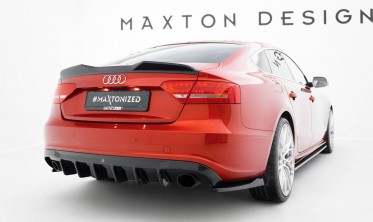 Дифузор заднього бампера Audi A5 8T Sportback S-Line (під одинарні насадки) фото