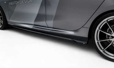 Нижні накладки (дифузори) на бокові пороги BMW M135i / 1 M-Pack F70 вар. 3 фото