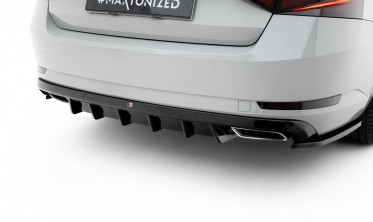 Тюнінговий дифузор заднього бампера Skoda Superb Liftback / Combi Mk3 фото