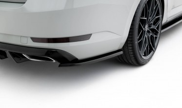 Тюнінг накладки на край заднього бампера Skoda Superb Mk3 Liftback / Combi фото