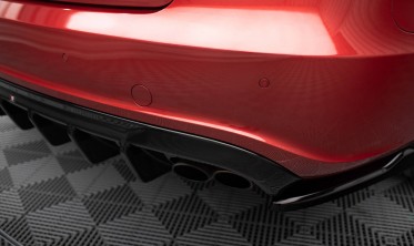 Тюнинговый диффузор заднего бампера Audi S5 8T Sportback Maxton-design (под двойные насадки) фото