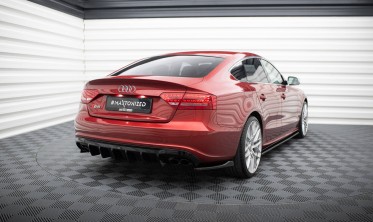 Тюнінг накладки на край заднього бампера Audi S5 / A5 S-Line Sportback 8T фото