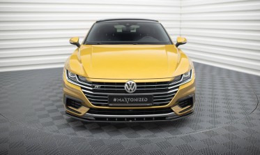 Накладка (спойлер) на передний бампер Volkswagen Arteon R-Line версия 3 фото