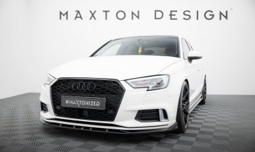 Тюнінг накладка (дифузор) на передній бампер Audi A3 8V Sedan 2016-2020 Maxton-design фото