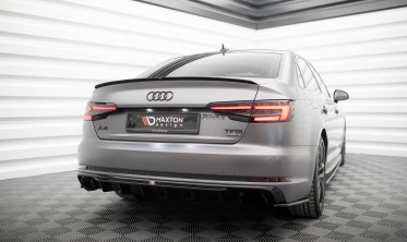 Тюнінг дифузор на задній бампер Maxton-design для Audi A4 B9 S-line (під одну насадку) фото