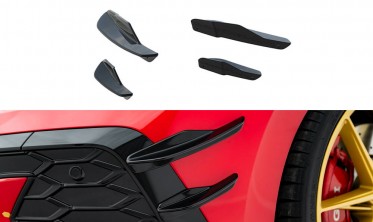 Комплект накладок на передний бампер (Canards) Volkswagen Golf GTI Clubsport Mk8 рестайл фото