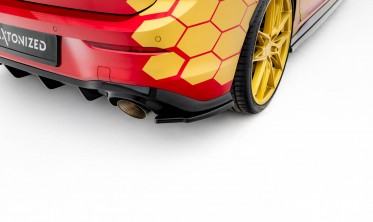Боковые тюнинг накладки на задний бампер VW Golf GTI Clubsport Mk8 рестайл 2024- вар. 2 фото