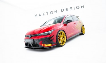 Нижний тюнинг диффузор Street Pro на передний бампер VW Golf GTI Clubsport Mk8 рестайл фото