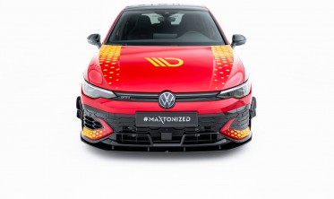 Нижний тюнинг диффузор Street Pro на передний бампер VW Golf GTI Clubsport Mk8 рестайл фото
