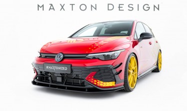 Нижний тюнинг диффузор Street Pro на передний бампер VW Golf GTI Clubsport Mk8 рестайл фото