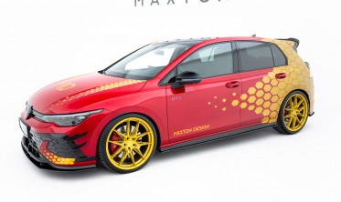 Нижние тюнинг диффузоры (листвы) Street Pro на пороги VW Golf GTI Clubsport Mk8 рестайл фото