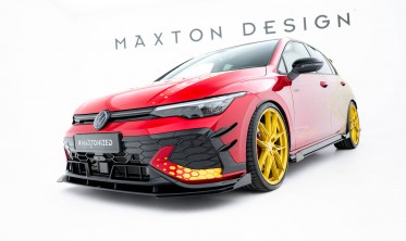Дифузор + бокові накладки Street Pro на передній бампер VW Golf GTI Clubsport Mk8 рестайл 2024- фото