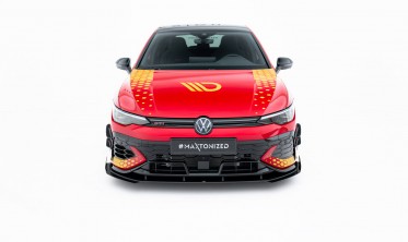 Дифузор + бокові накладки Street Pro на передній бампер VW Golf GTI Clubsport Mk8 рестайл 2024- фото