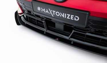 Дифузор + бокові накладки Street Pro на передній бампер VW Golf GTI Clubsport Mk8 рестайл 2024- фото