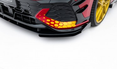 Дифузор + бокові накладки Street Pro на передній бампер VW Golf GTI Clubsport Mk8 рестайл 2024- фото
