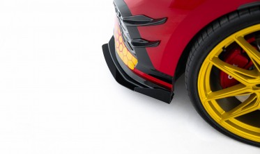 Дифузор + бокові накладки Street Pro на передній бампер VW Golf GTI Clubsport Mk8 рестайл 2024- фото