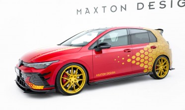 Нижние диффузоры с накладками Street Pro на пороги VW Golf GTI Clubsport Mk8 рестайл фото