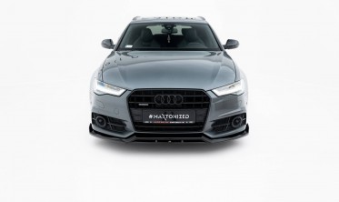 Тюнінг накладка (дифузор) на передній бампер Audi A6 / A6 C7 S-line/ S6 C7 рестайл вар. 3 фото