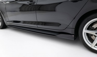 Нижние тюнинг накладки (листвы) на боковые пороги Audi S5 / A5 S-Line Sportback F5 фото