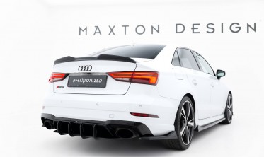 Центральный диффузор Street Pro на задний бампер Audi RS3 Sedan 8V рестайл вар. 2 фото