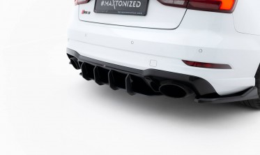 Центральный диффузор Street Pro на задний бампер Audi RS3 Sedan 8V рестайл вар. 2 фото