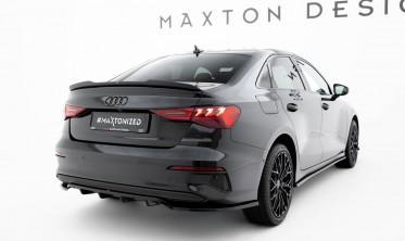 Тюнинговый задний диффузор (накладка) на бампер Audi A3 8Y Sedan фото
