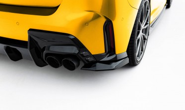 Бокові накладки Maxton design на задній бампер BMW M135i F70 вар. 2 фото