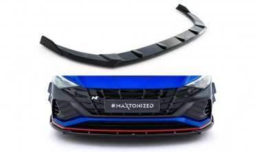 Тюнинг юбка (нижняя накладка) на передний бампер Hyundai Elantra N Mk7 вар. 2 фото