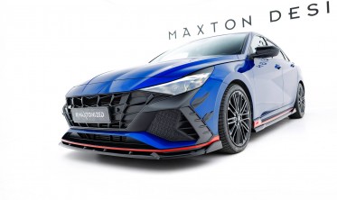 Тюнинг юбка (нижняя накладка) на передний бампер Hyundai Elantra N Mk7 вар. 2 фото