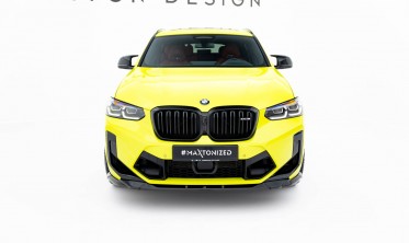 Тюнинг накладка (диффузор) на передний бампер BMW X4M F98 рестайл 2021- фото