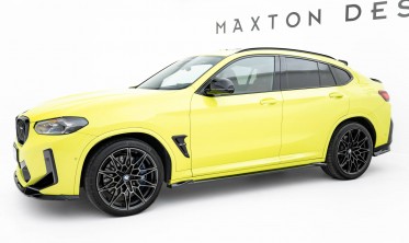 Боковые тюнинг накладки (листвы) под пороги BMW X4 M F98 фото