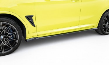 Боковые тюнинг накладки (листвы) под пороги BMW X4 M F98 фото