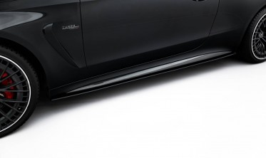 Нижні тюнінг накладки (лістви) на бокові пороги Mercedes-AMG CLE 53 C236 Street Pro фото