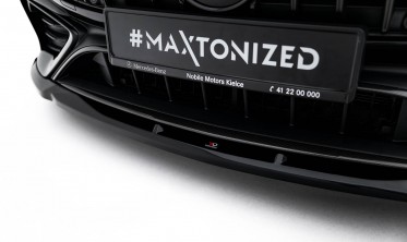 Тюнінг дифузор (губа) на передній бампер Mercedes CLE C236 AMG 53 Maxton design вар. 2 фото