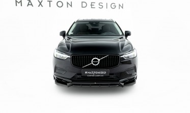 Тюнінгова накладка (губа) Maxton design на передній бампер Volvo XC60 MK2 фото