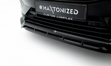 Тюнінгова накладка (губа) Maxton design на передній бампер Volvo XC60 MK2 фото