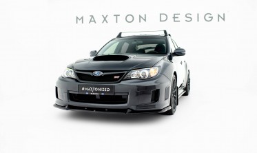 Тюнінгова накладка (губа) на передній бампер Subaru Impreza WRX STI Mk3 Maxton design вар. 2 фото