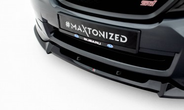 Тюнінгова накладка (губа) на передній бампер Subaru Impreza WRX STI Mk3 Maxton design вар. 2 фото