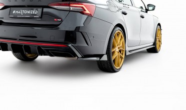 Бокові тюнінг накладки Maxton-design на задній бампер Skoda Octavia RS Liftback / Combi Mk4 вар. 8 фото