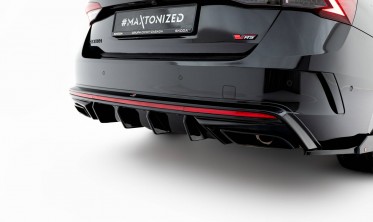 Диффузор на задний бампер Skoda Octavia 4 версия RS  фото