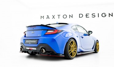 Задній дифузор на бампер з червоною вставкою Toyota GR86 Mk1, Subaru BRZ Mk2 вар. 2 фото