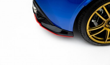 Задній дифузор на бампер з червоною вставкою Toyota GR86 Mk1, Subaru BRZ Mk2 вар. 2 фото