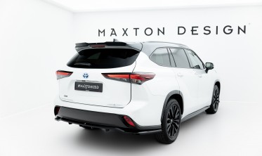 Тюнинговый диффузор (накладка) на задний бампер Toyota Highlander Mk4  фото
